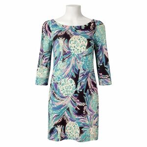 Lilly Pulitzer Hollee Sneak A Peek Cutout Dress Pima Cotton XS EUC Short